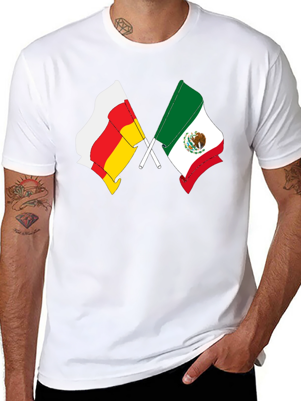 Crossed Flags Graphic Tee