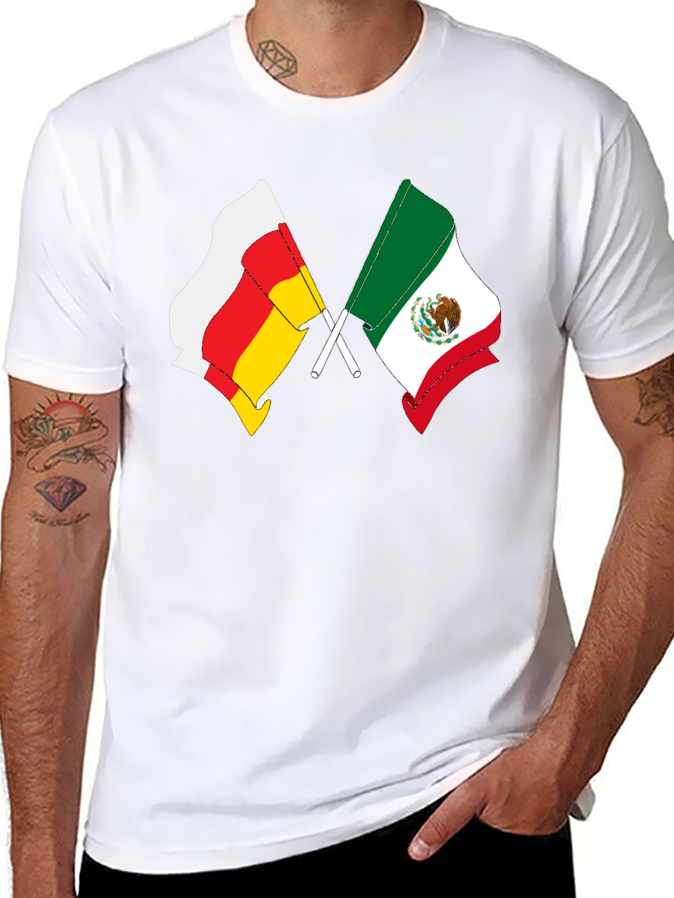 Crossed Flags Graphic Tee