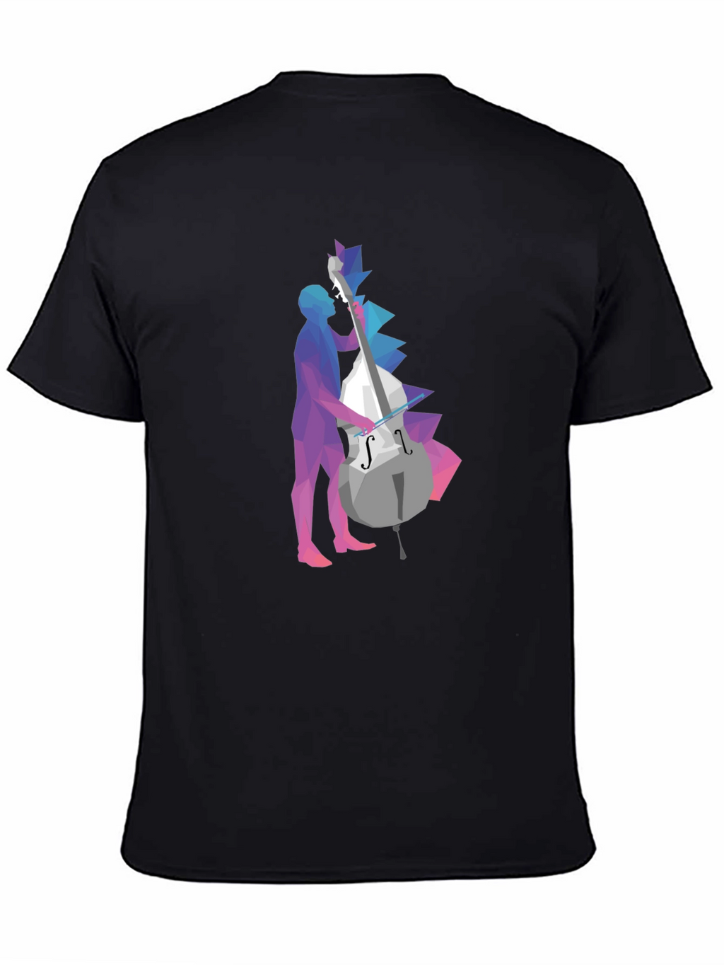 Abstract Geometric Bass Player Graphic Tee