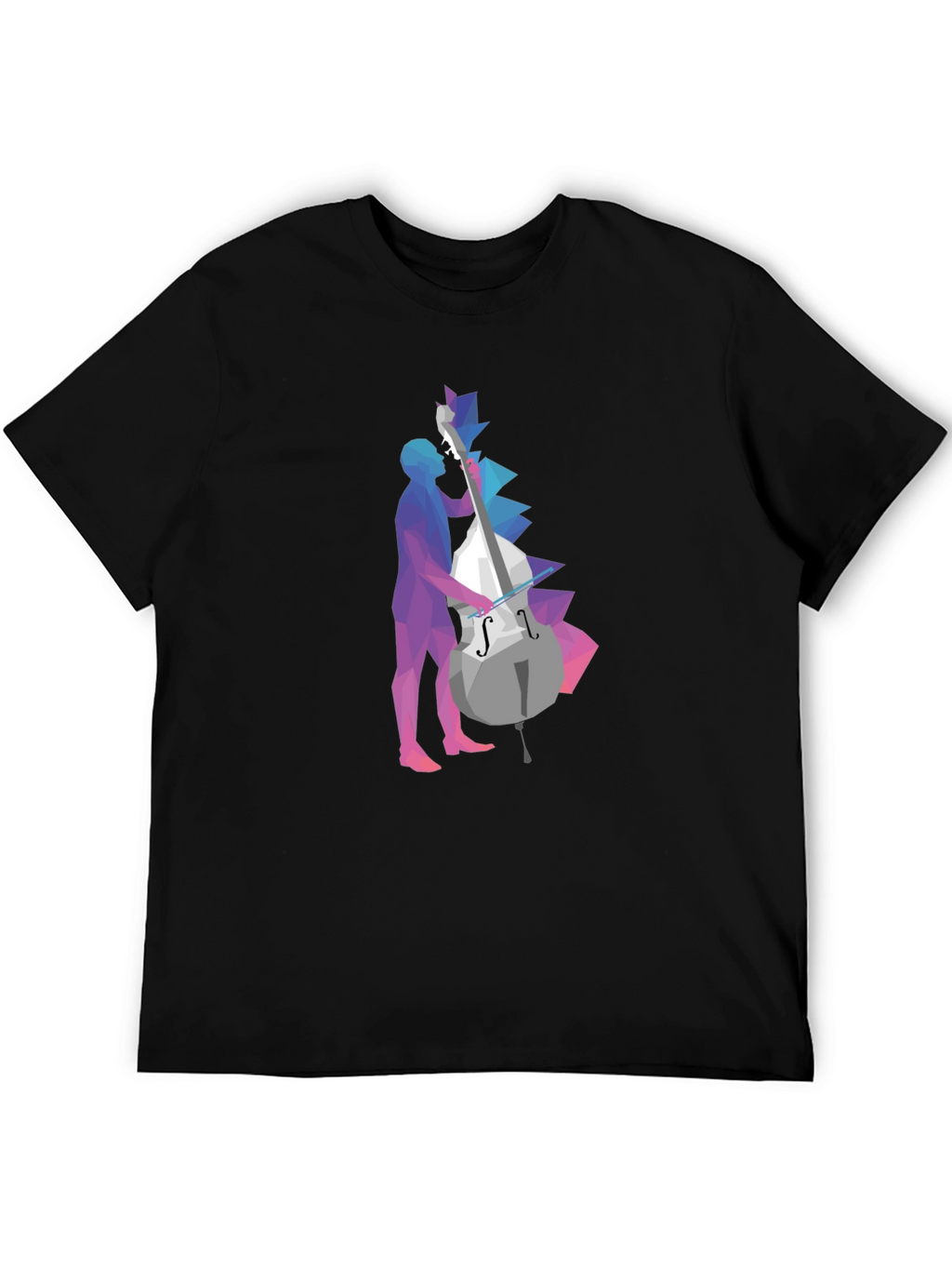 Abstract Geometric Bass Player Graphic Tee