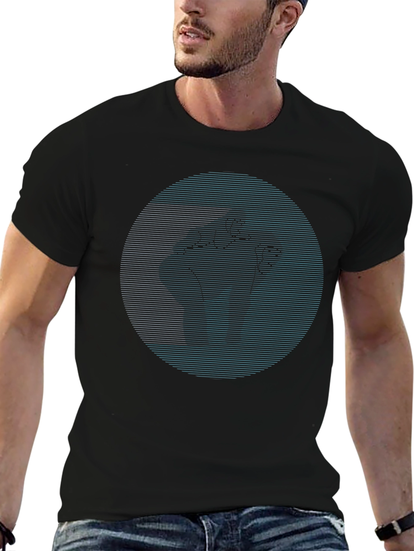Abstract Fist Graphic Black T-Shirt