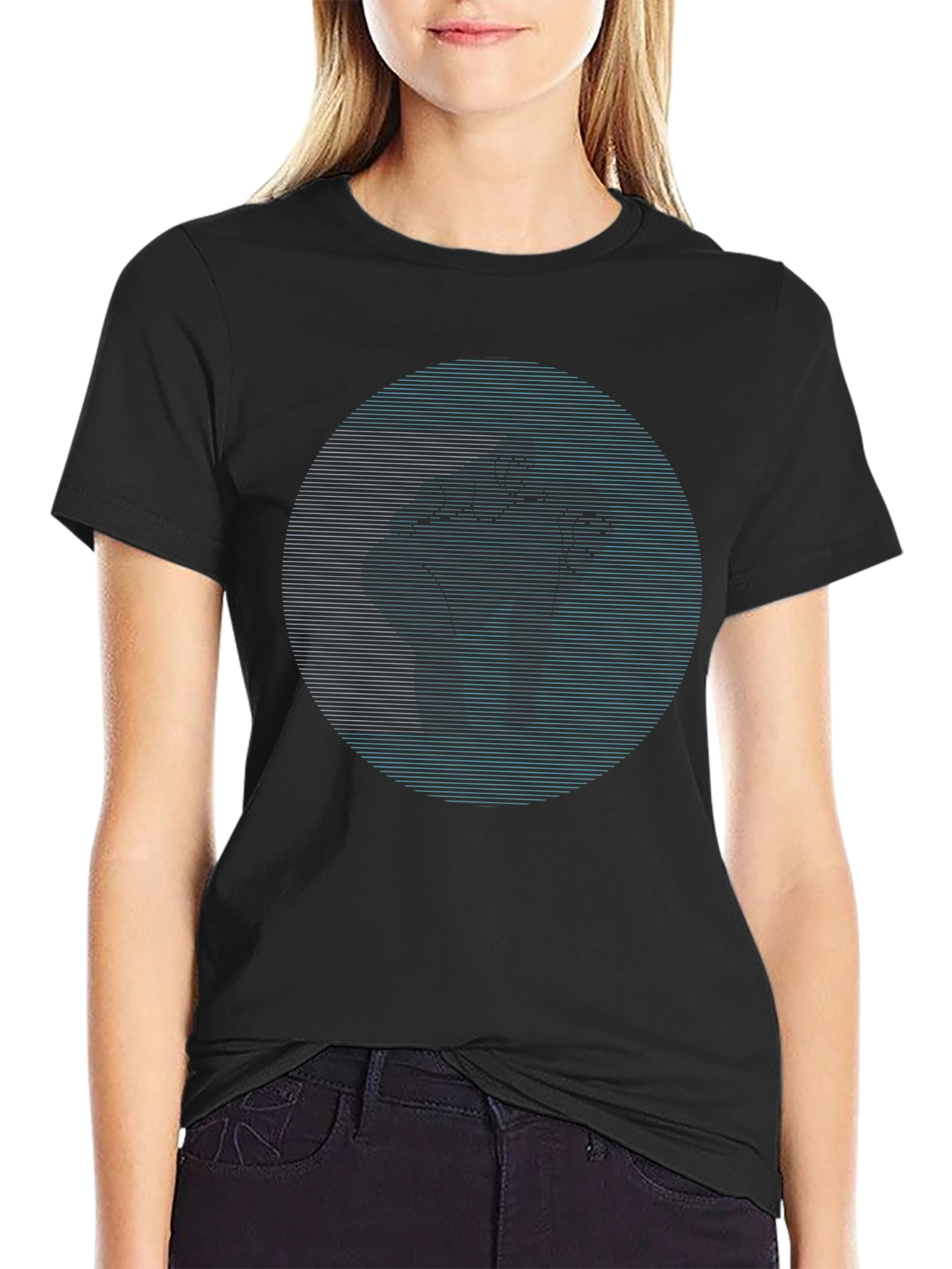 Abstract Fist Graphic Black T-Shirt