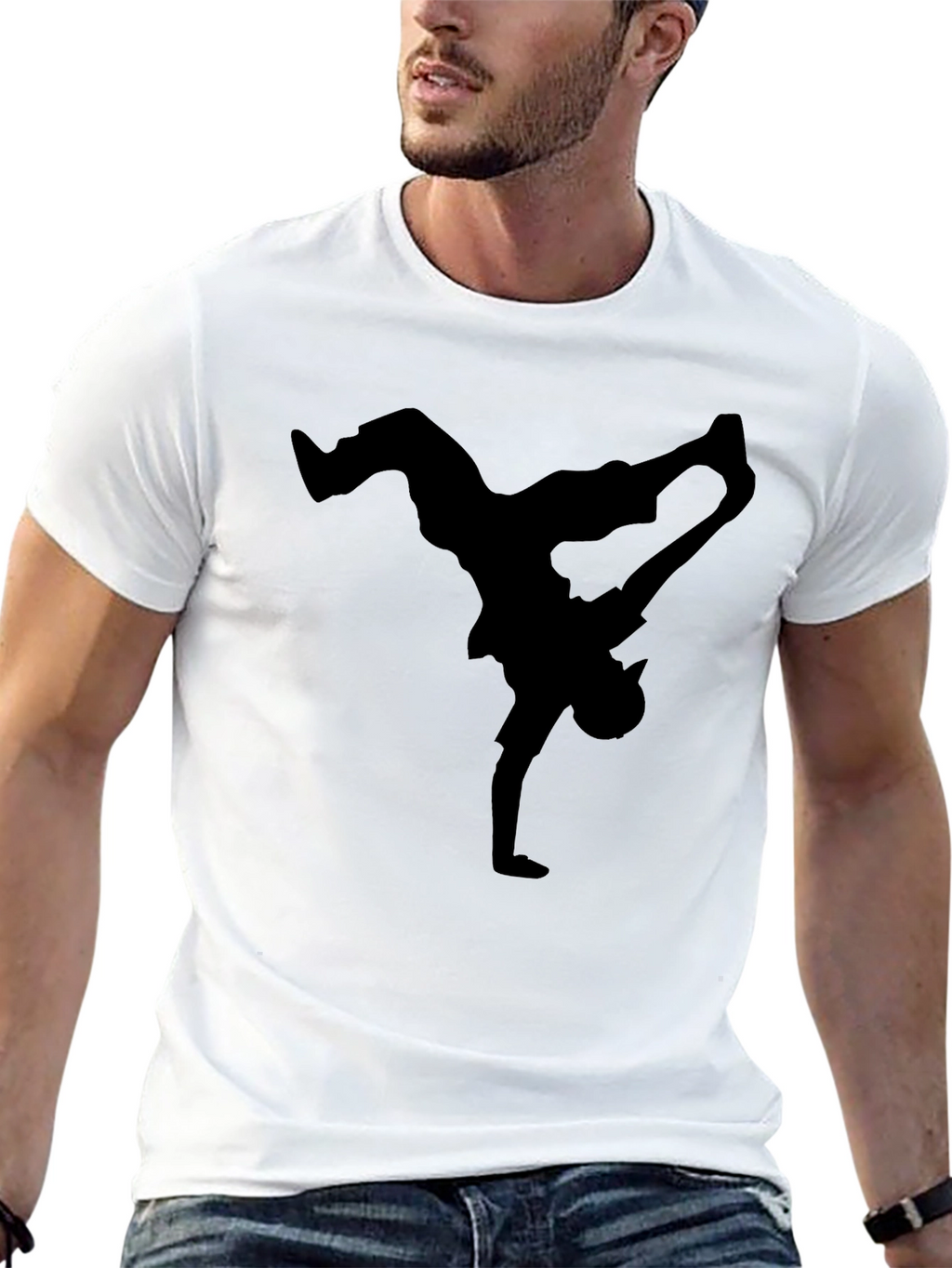 Black Dancer Silhouette Graphic Tee