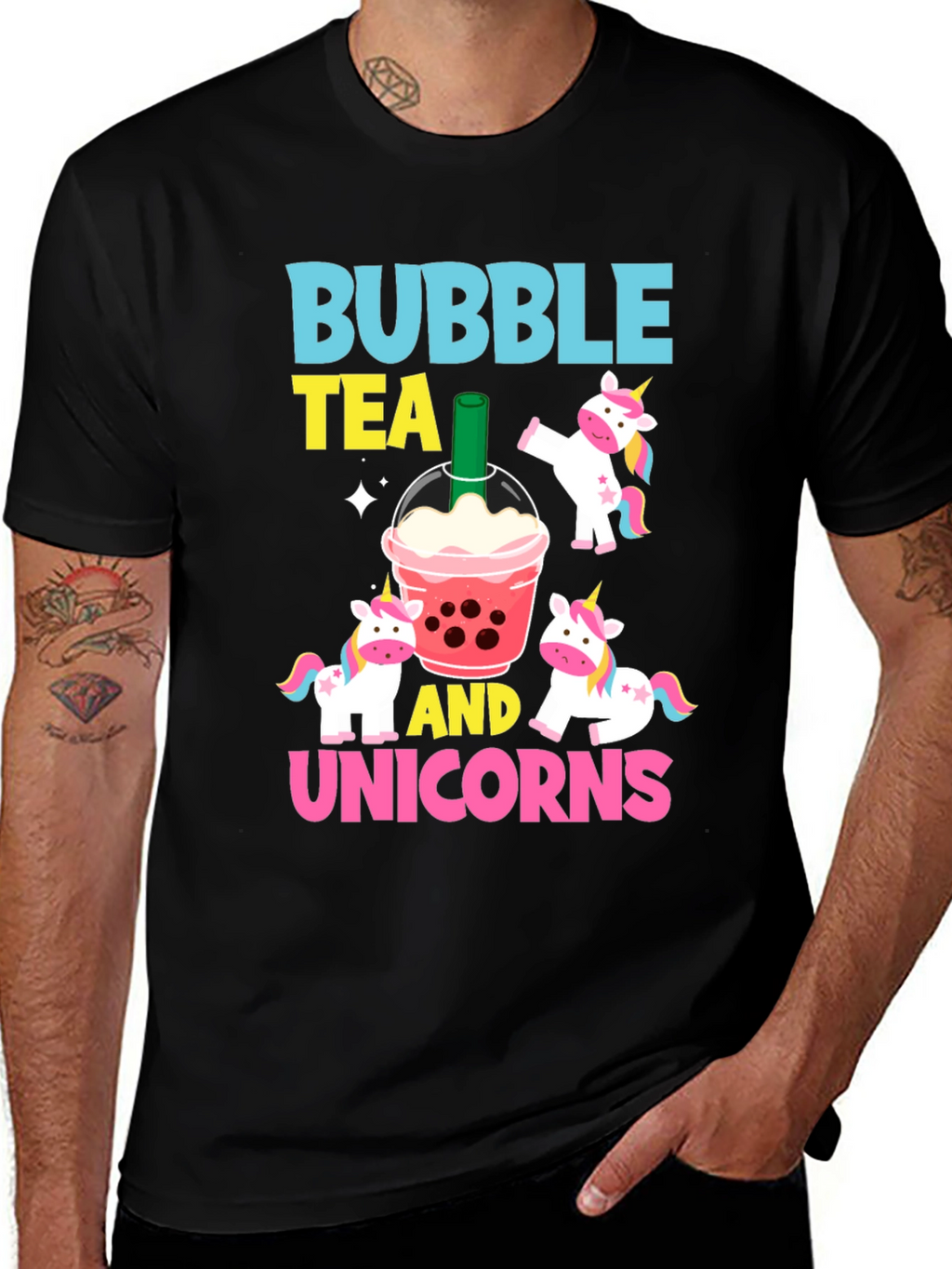 Bubble Tea & Unicorns Graphic Tee