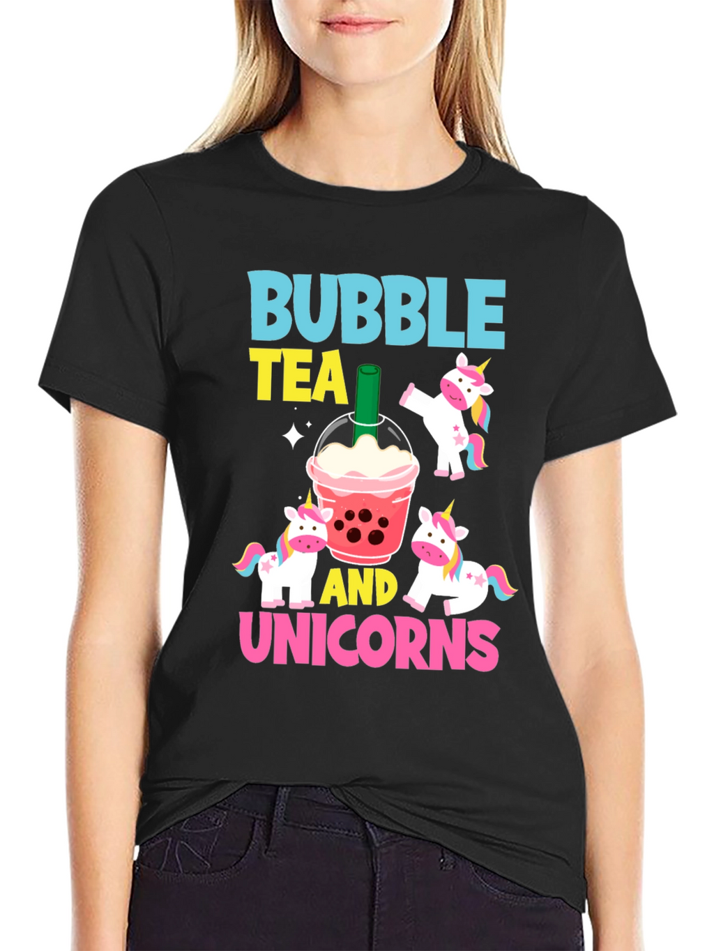 Bubble Tea & Unicorns Graphic Tee