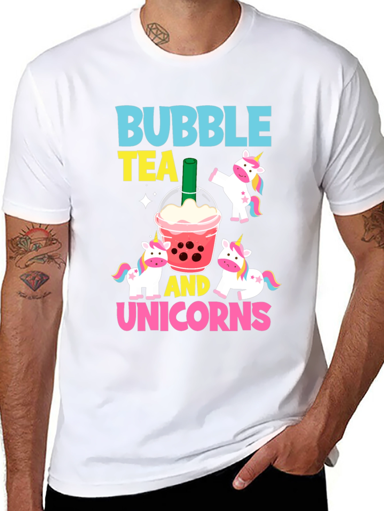 Bubble Tea & Unicorns Graphic Tee