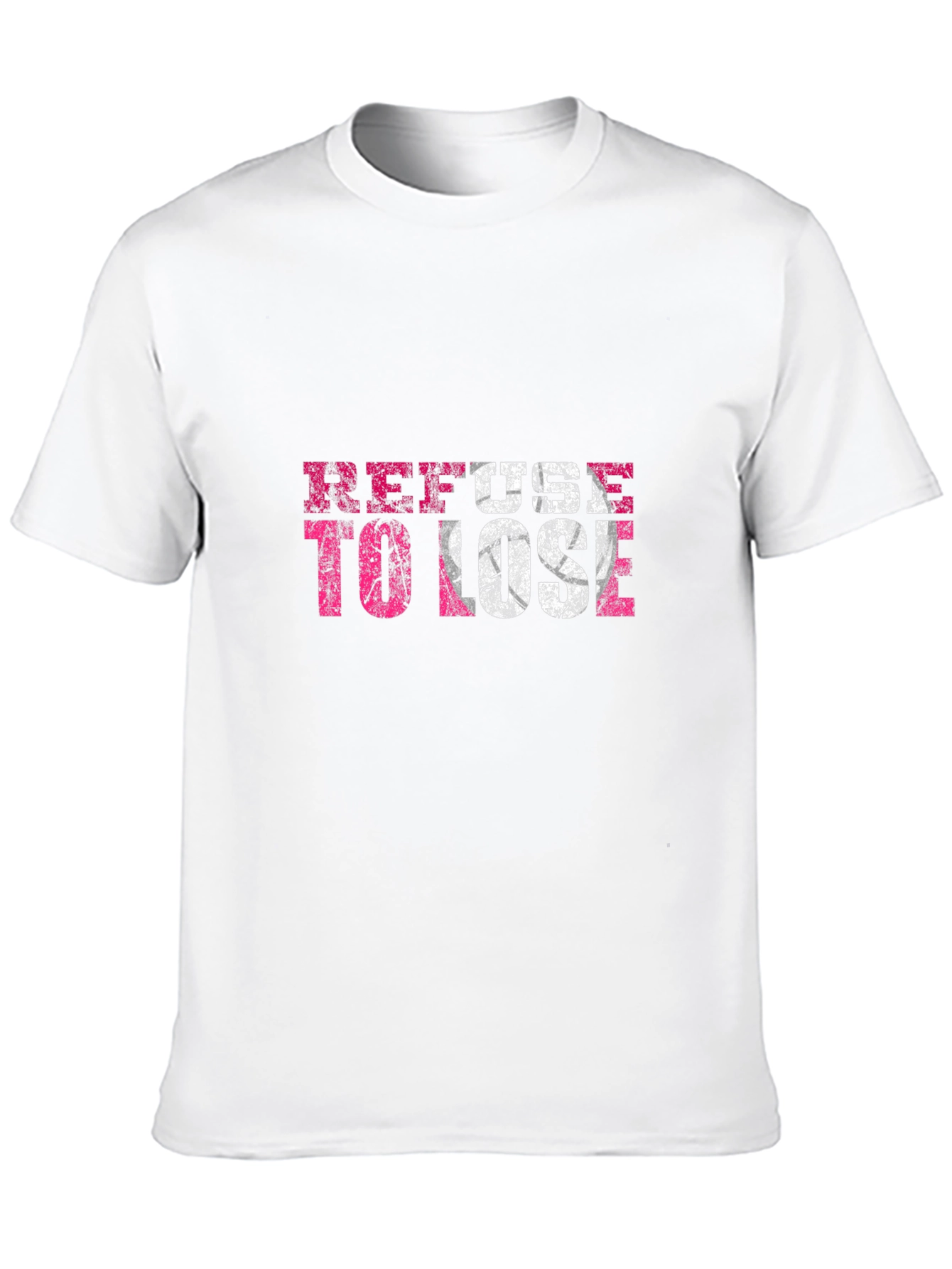 Refuse to Lose Graphic Print Crew Neck T-Shirt