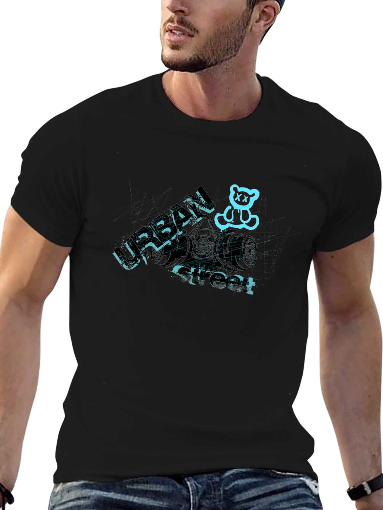 Urban Street Bear T-Shirt - Cool Graphic Tee