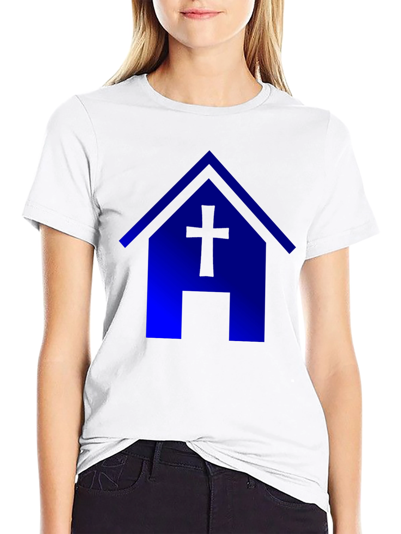 Blue Church T-Shirt: Faith & Style
