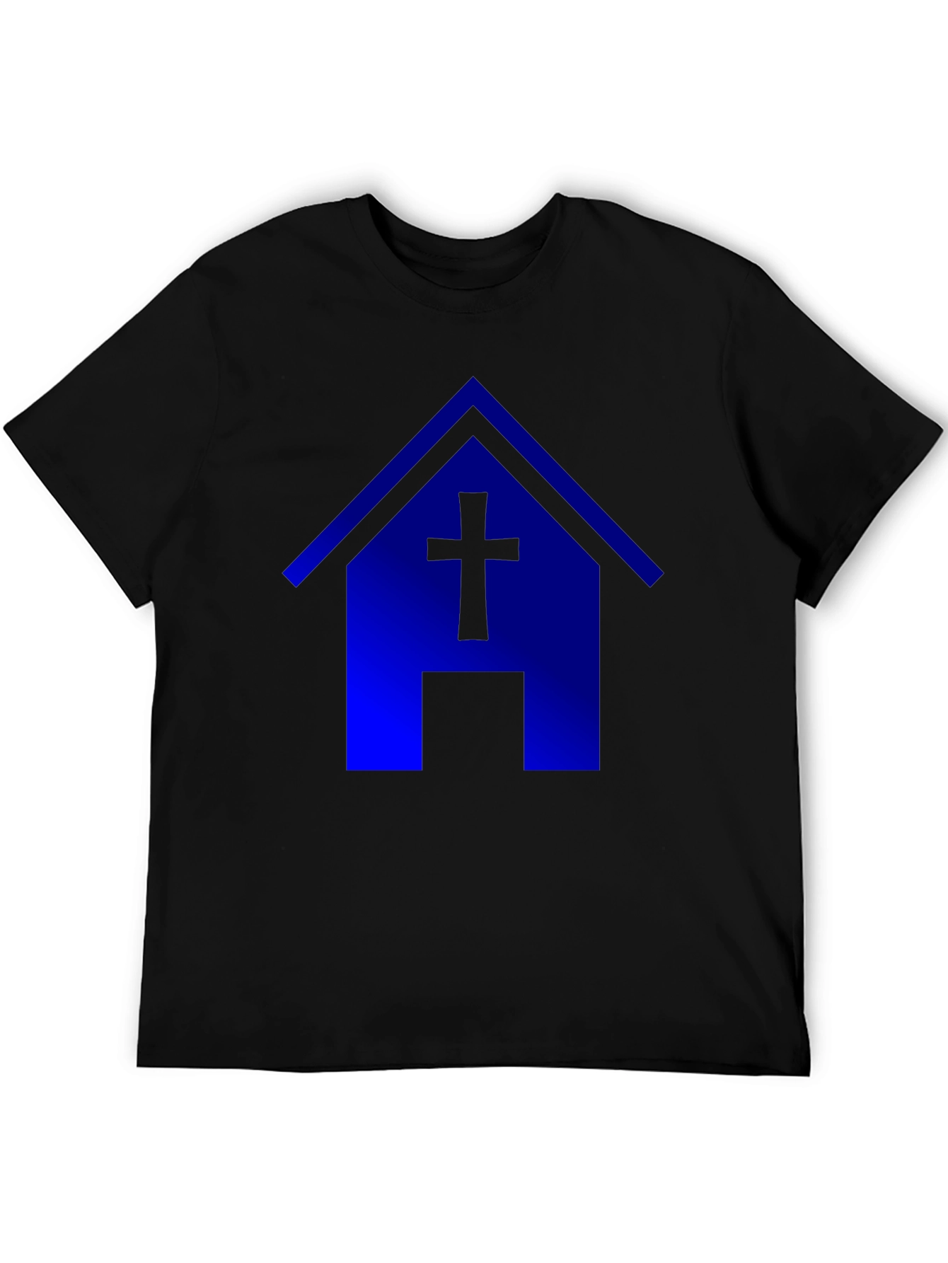 Blue Church T-Shirt: Faith & Style