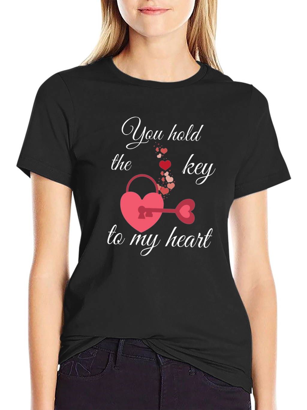 Heart Key Valentines Day T-Shirt
