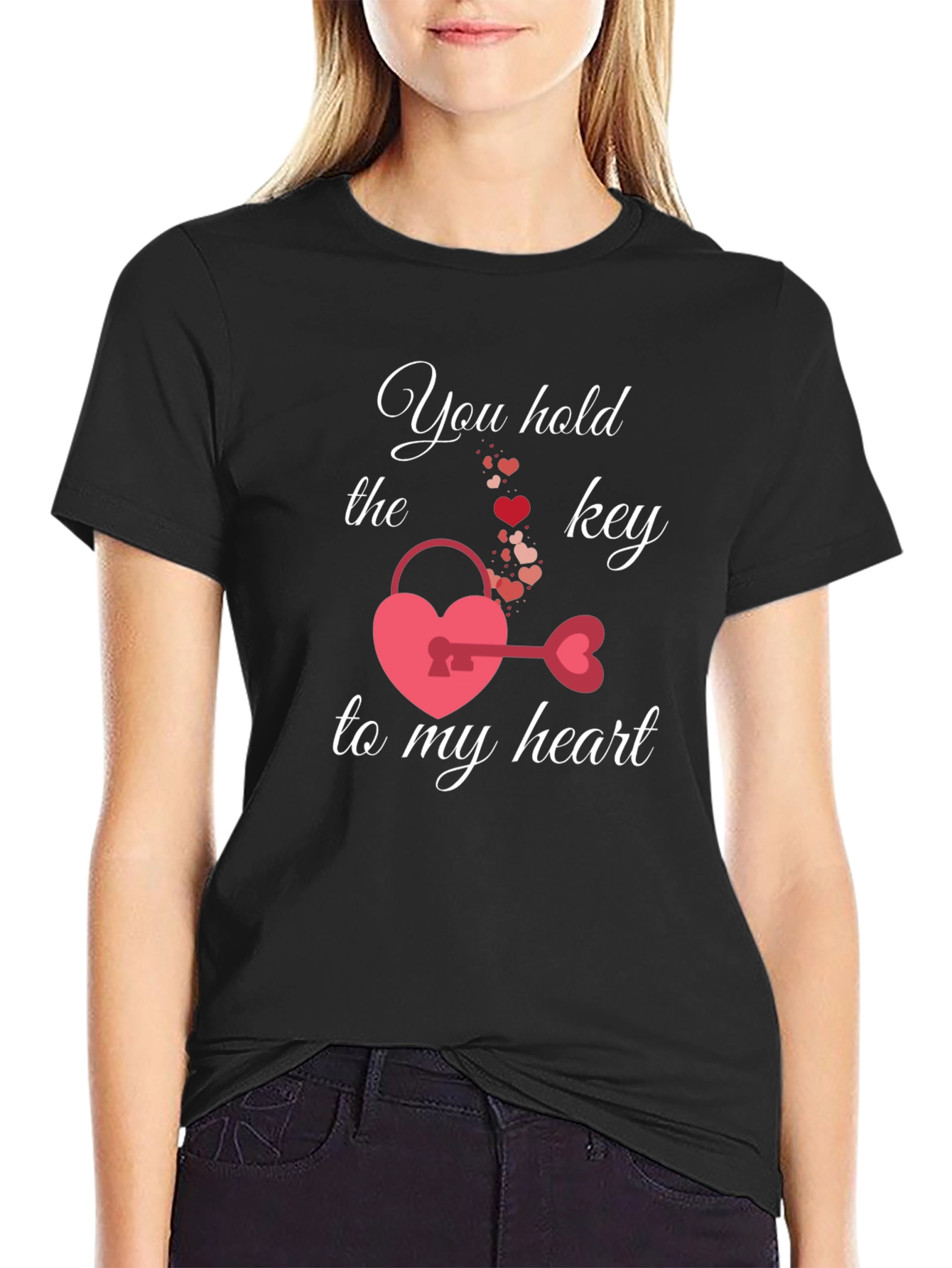 Heart Key Valentines Day T-Shirt