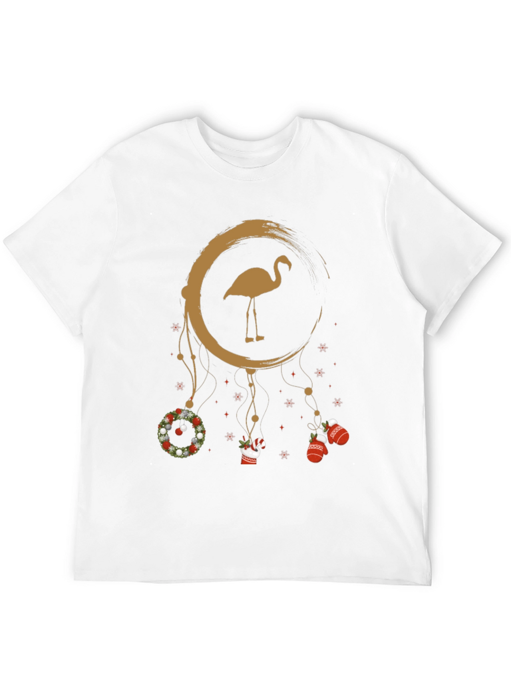 Festive Flamingo Christmas Tee