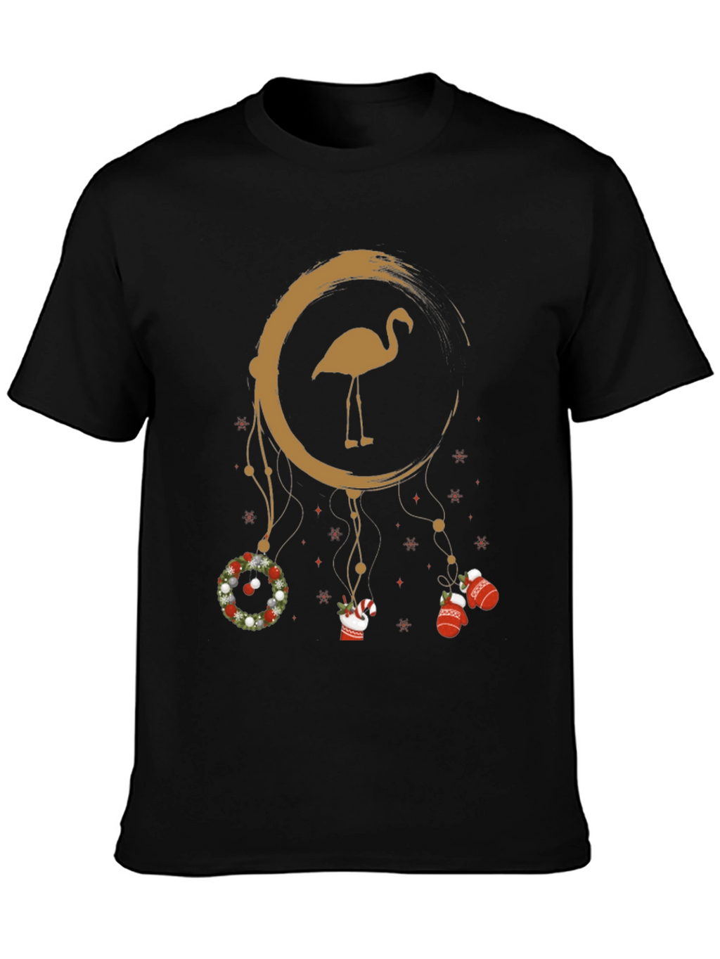 Festive Flamingo Christmas Tee