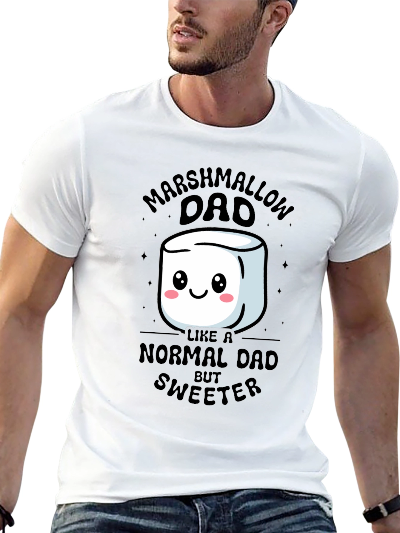 Marshmallow Dad T-Shirt - Sweetest Dad Ever