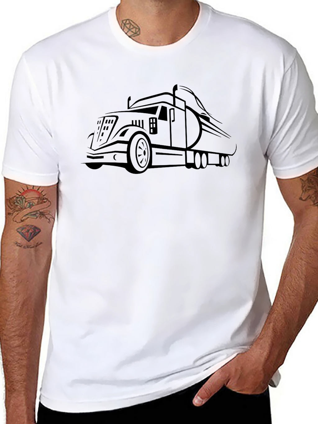 Black Truck Graphic Tee - Mens Casual Shirt