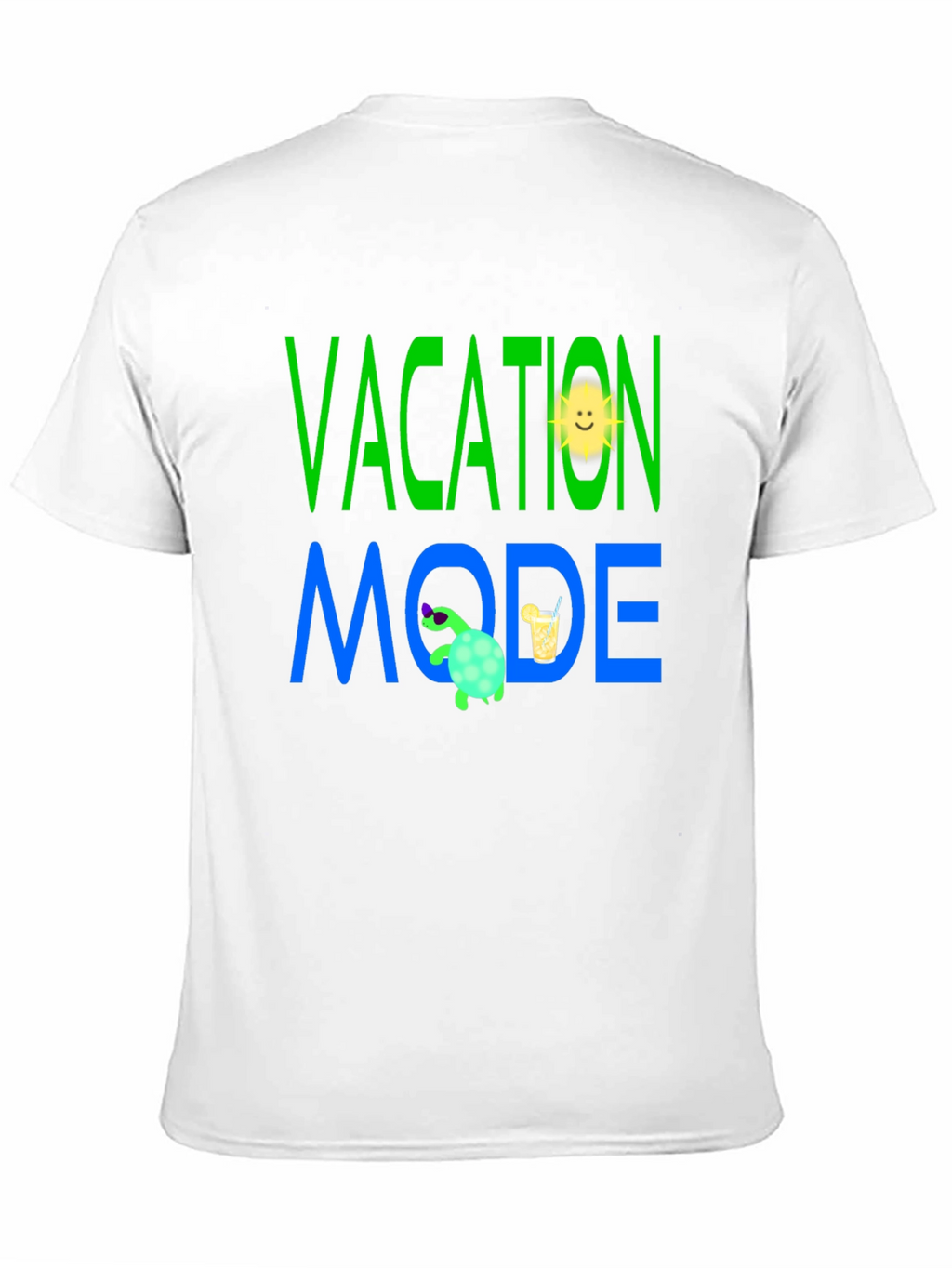 Vacation Mode T-Shirt - Turtle and Sun Design