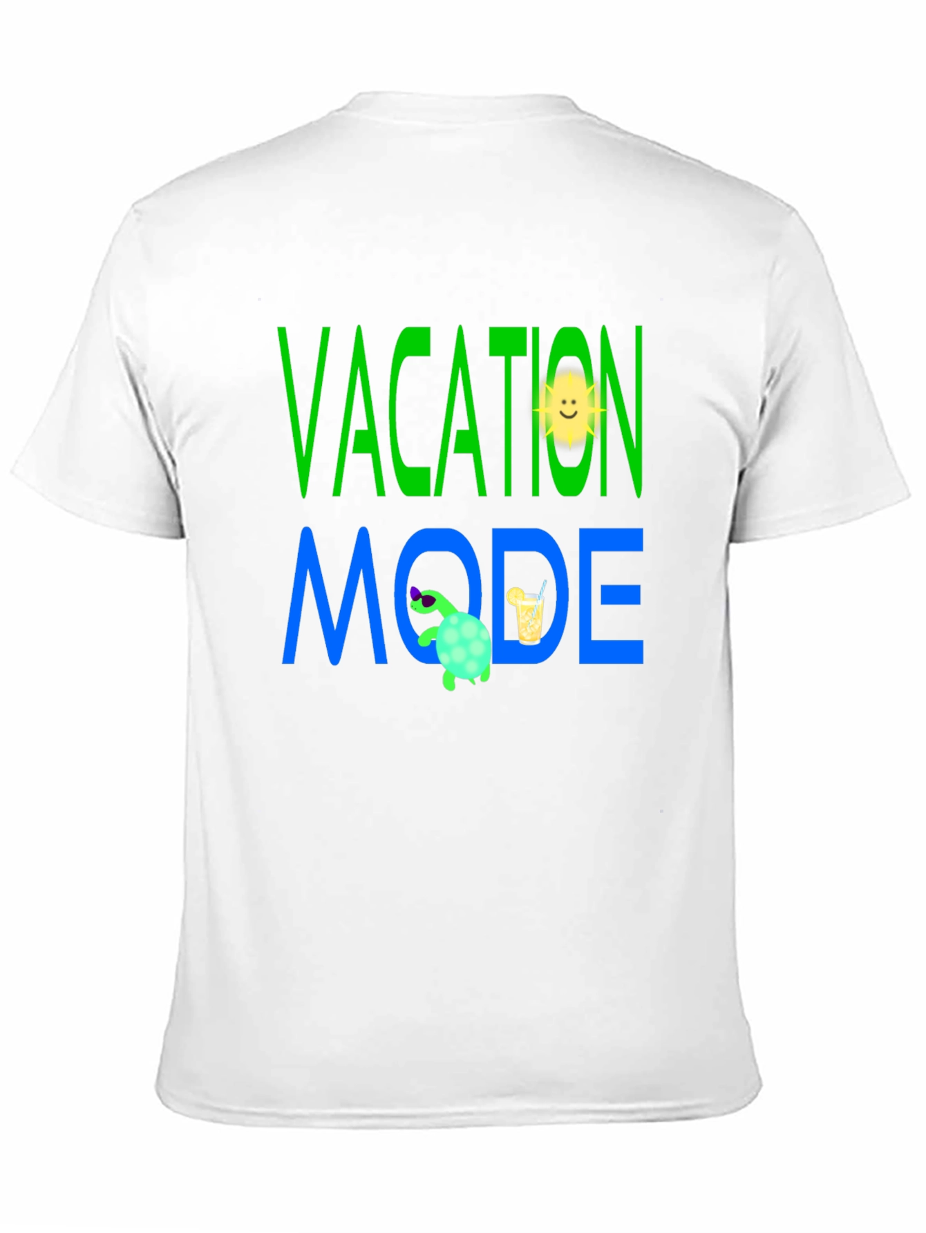 Vacation Mode T-Shirt - Turtle and Sun Design