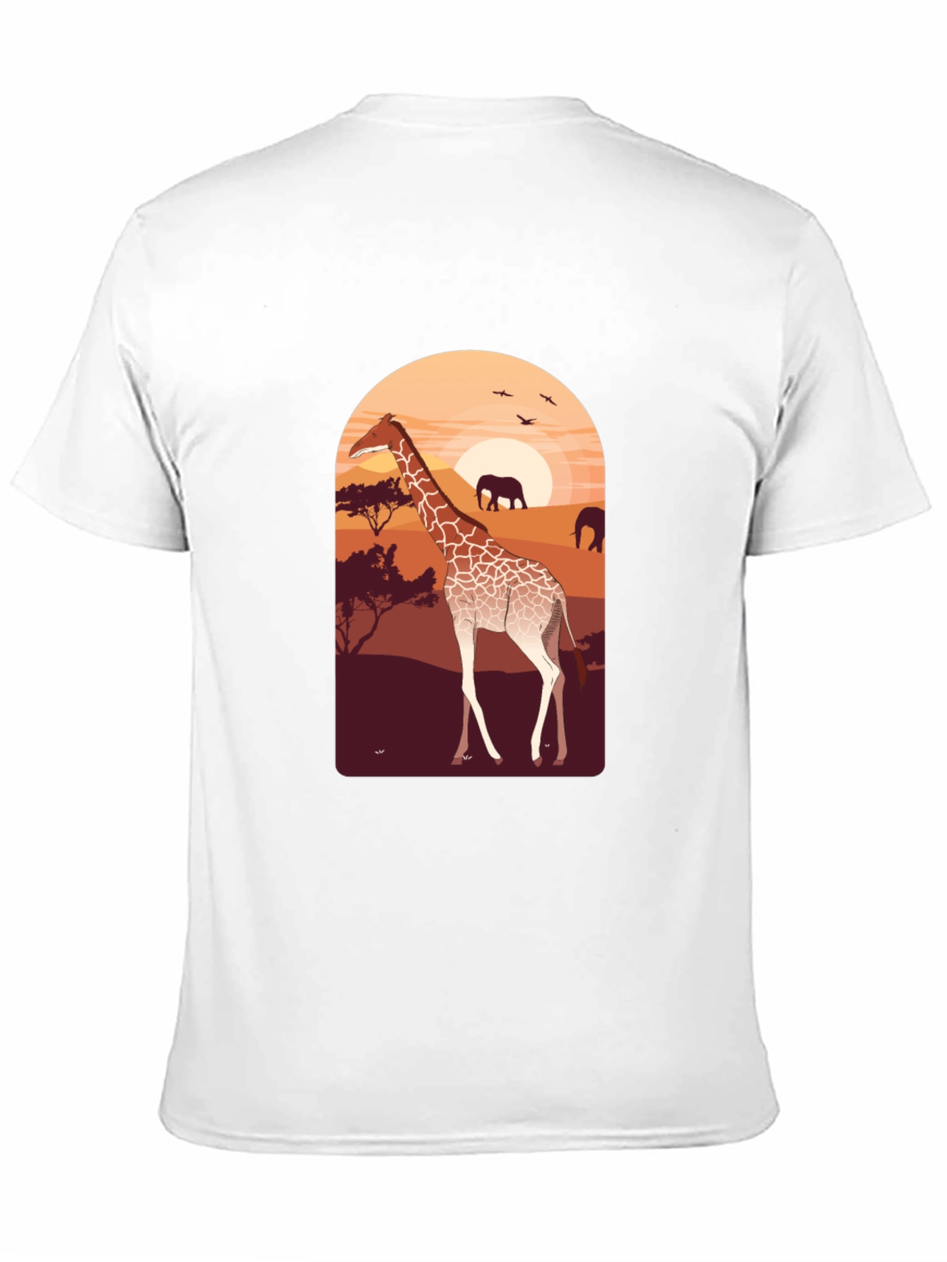 Safari Giraffe Graphic Tee - Unisex Black T-Shirt