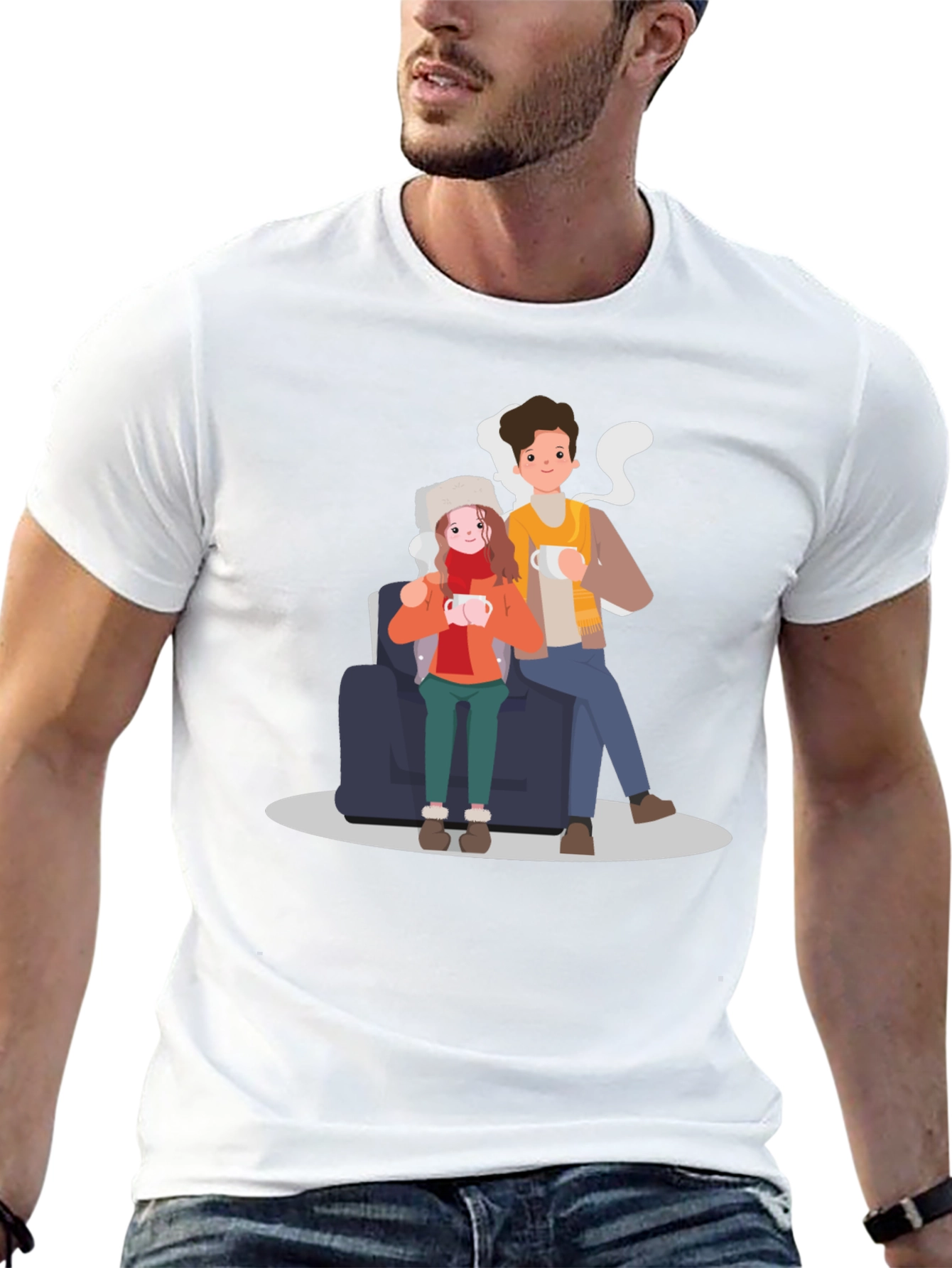 Cozy Couple T-Shirt - Warm Winter Vibes