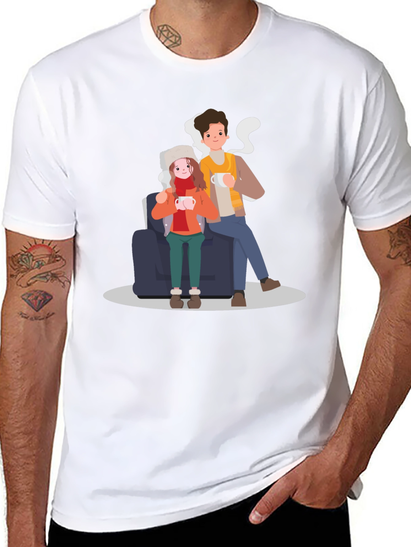 Cozy Couple T-Shirt - Warm Winter Vibes