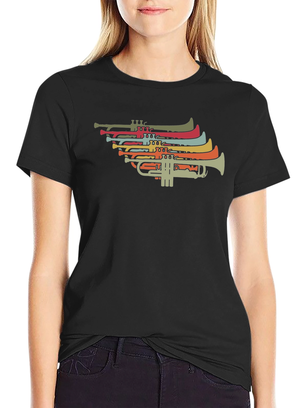 Retro Trumpet Graphic T-Shirt - Music Lover Tee