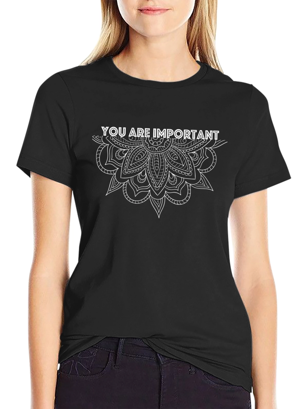 You Are Important Graphic Tee Black