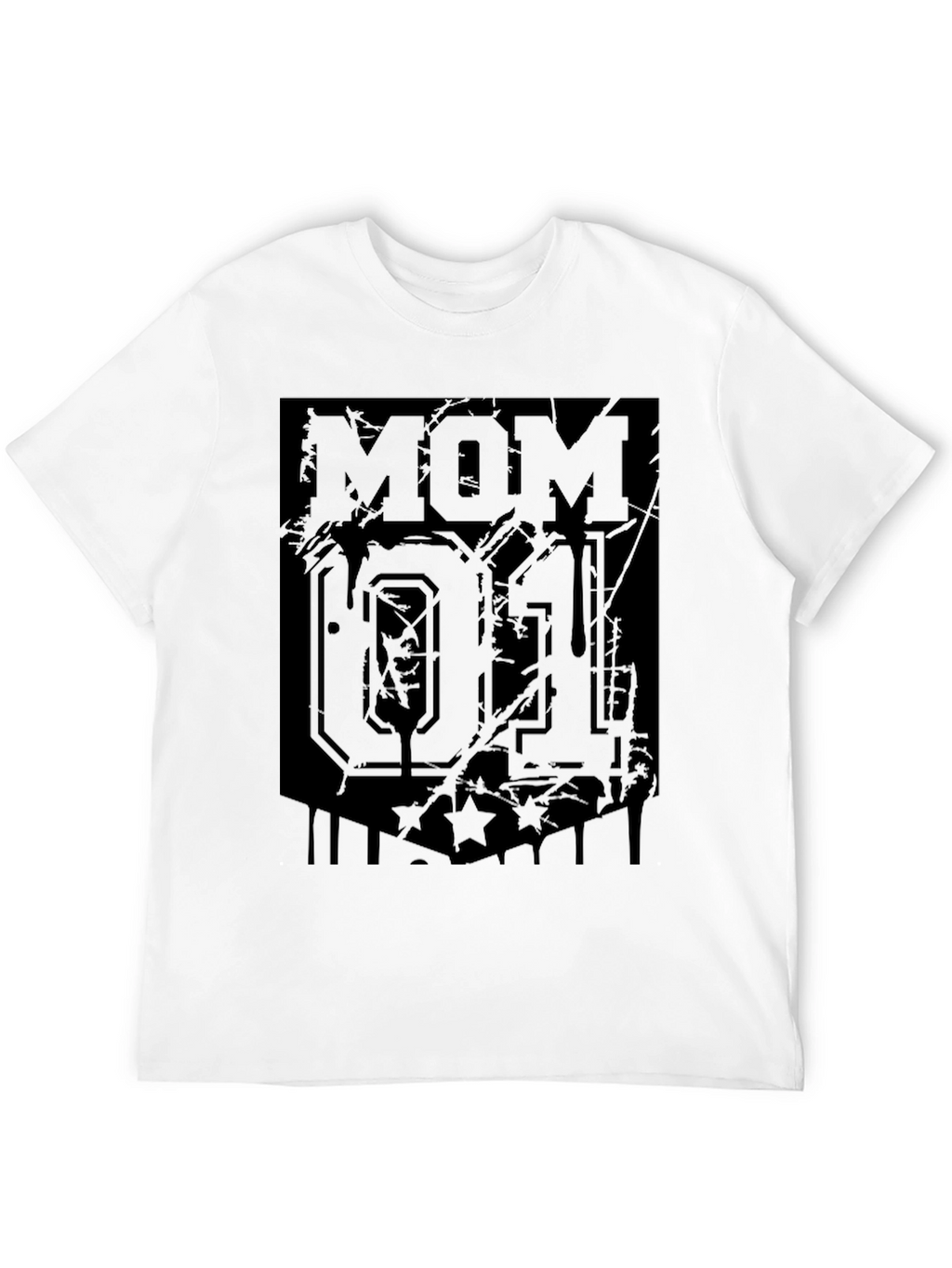 Distressed Mom 01 Graphic Tee - Black