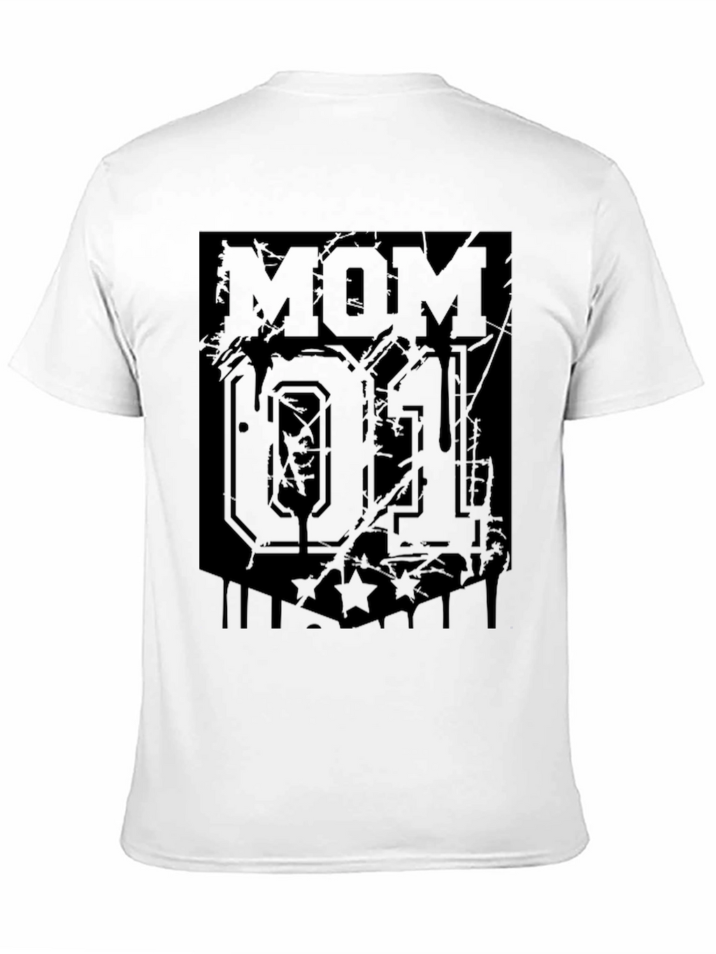 Distressed Mom 01 Graphic Tee - Black