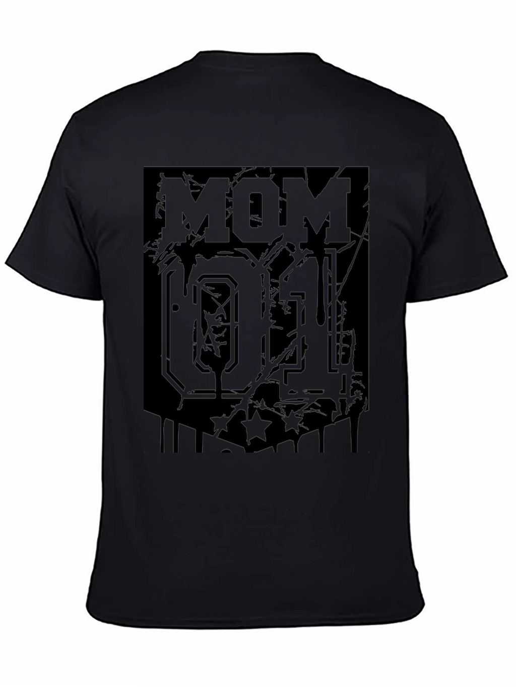 Distressed Mom 01 Graphic Tee - Black