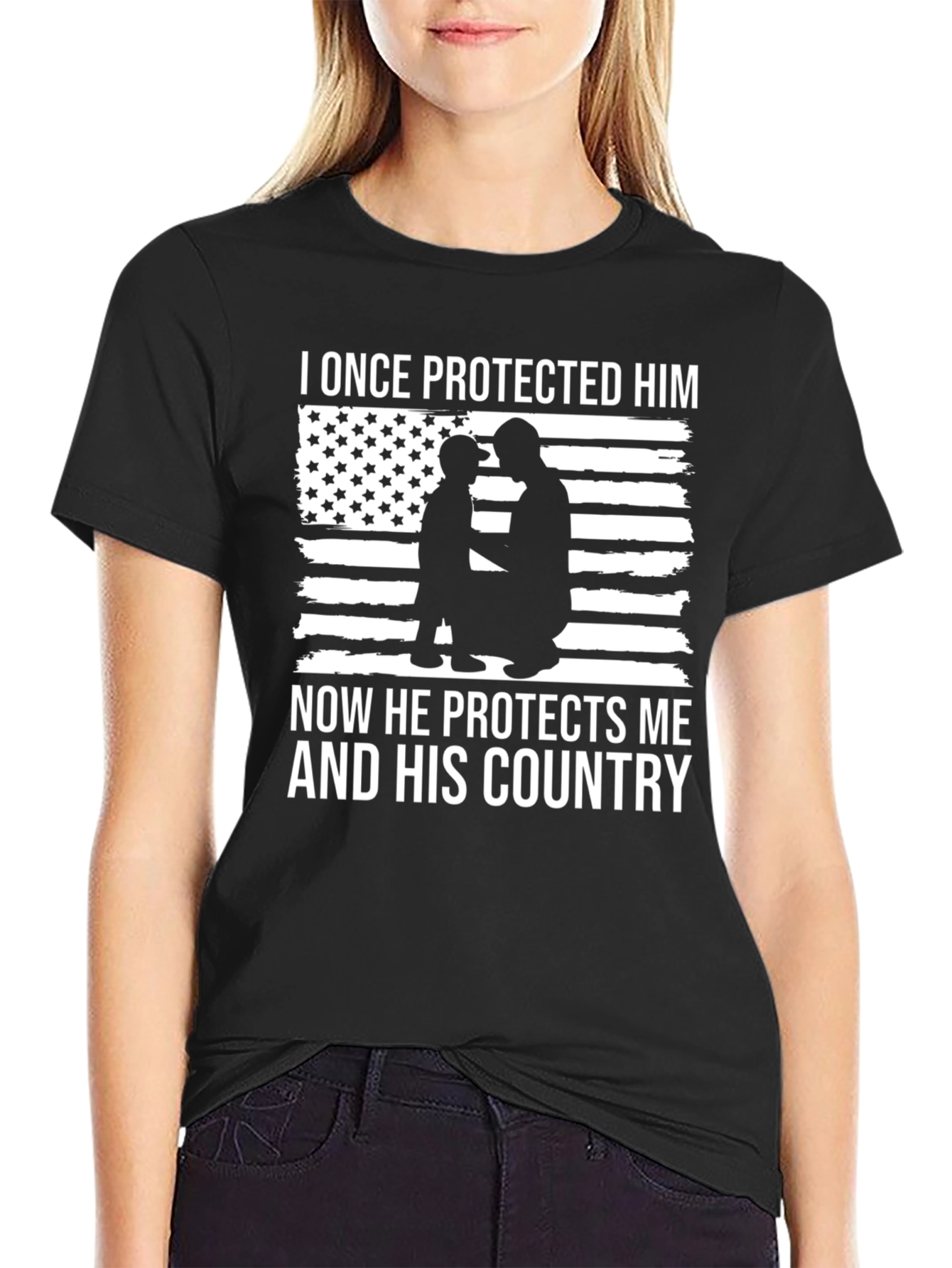 I Once Protected Him T-Shirt - Patriotic Father & Son Tee