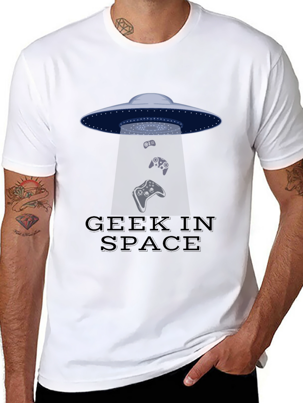 Geek in Space UFO Abduction T-Shirt