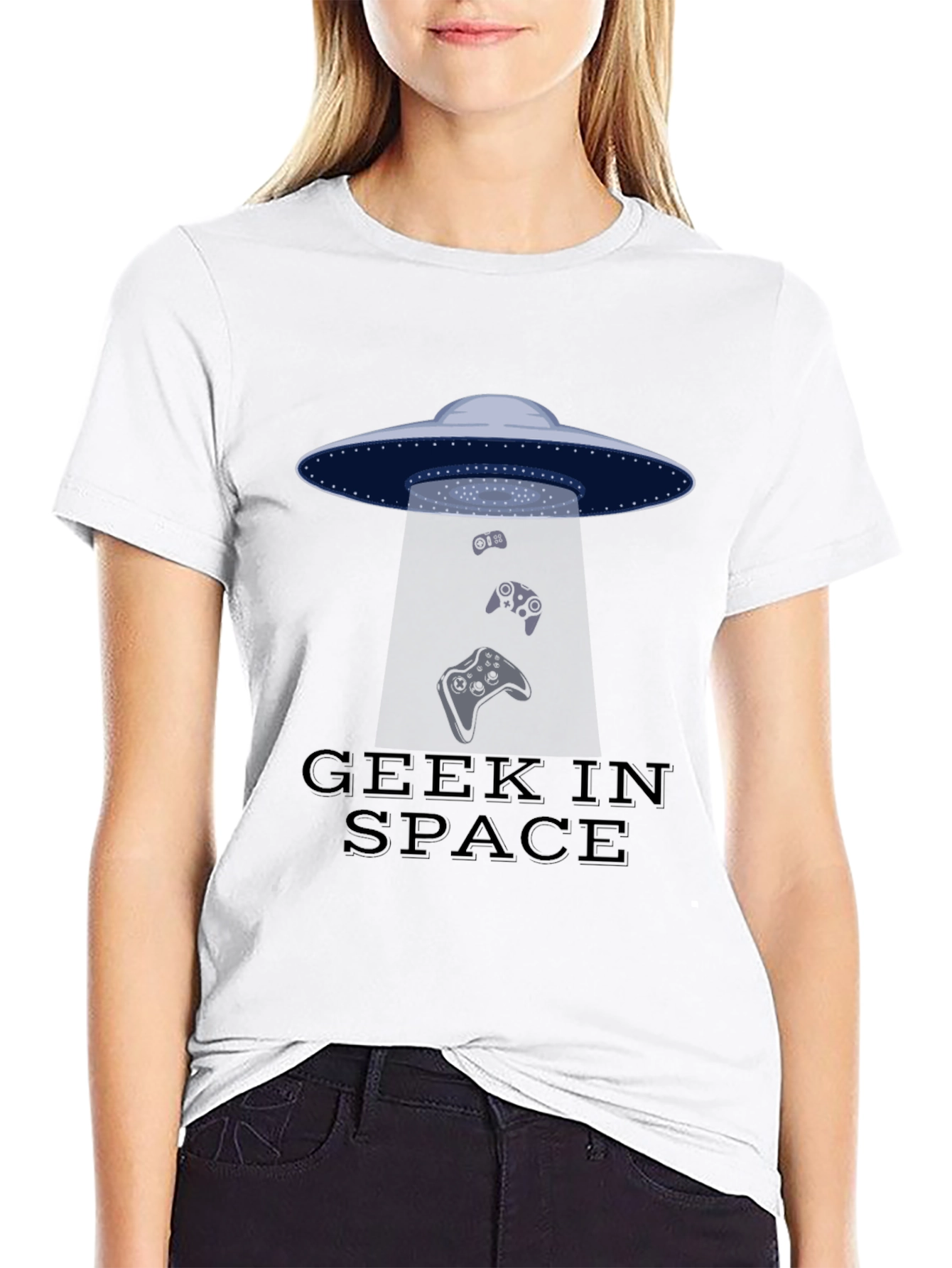 Geek in Space UFO Abduction T-Shirt