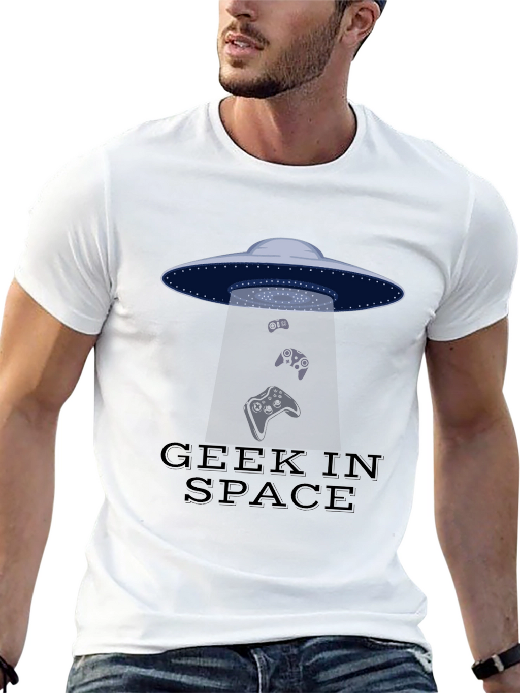 Geek in Space UFO Abduction T-Shirt