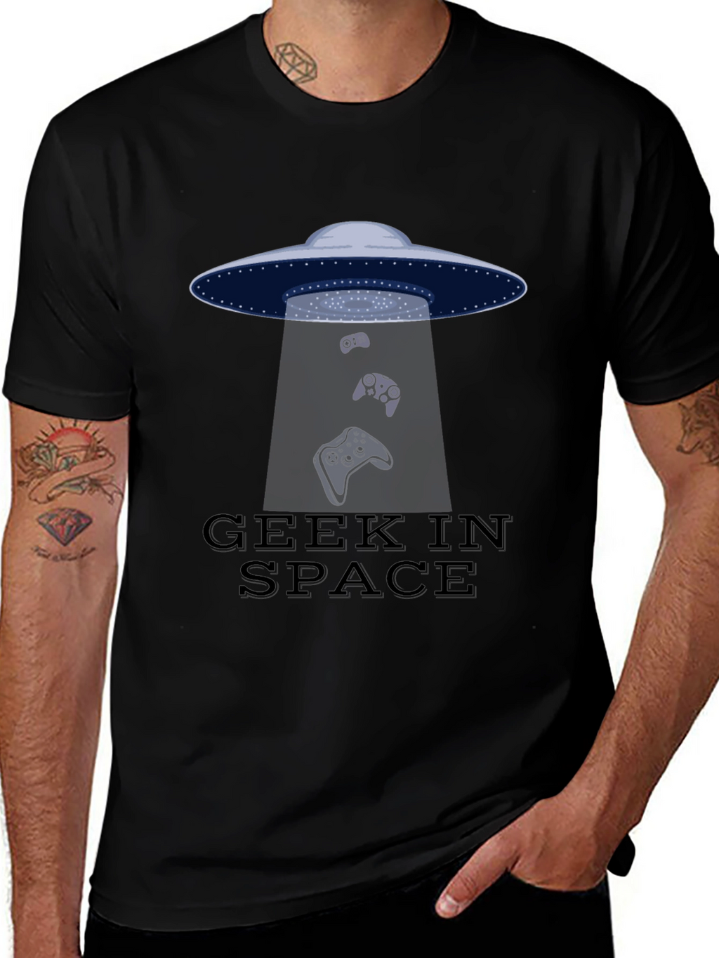 Geek in Space UFO Abduction T-Shirt