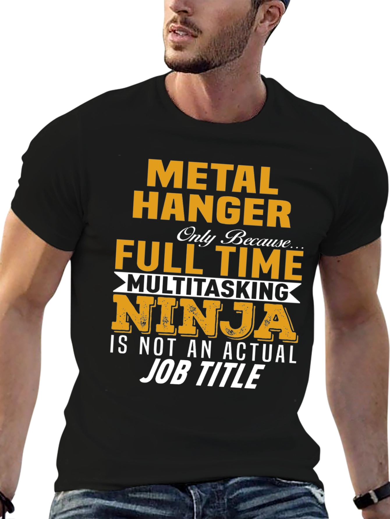 Metal Hanger Full Time Job Novelty T-Shirt
