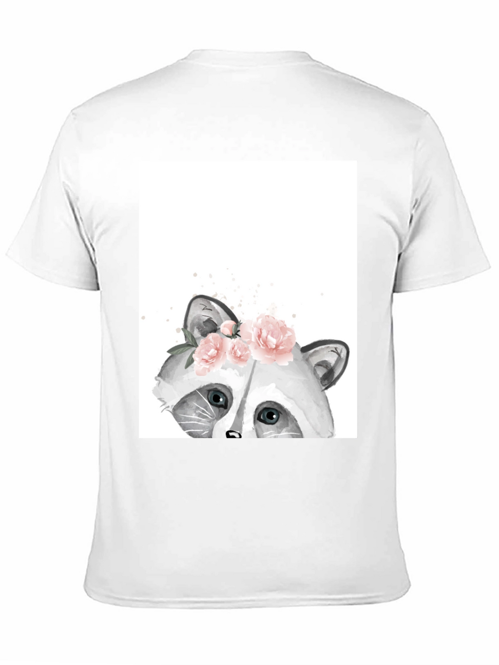 Raccoon Floral T-Shirt - Cute Animal Graphic Tee