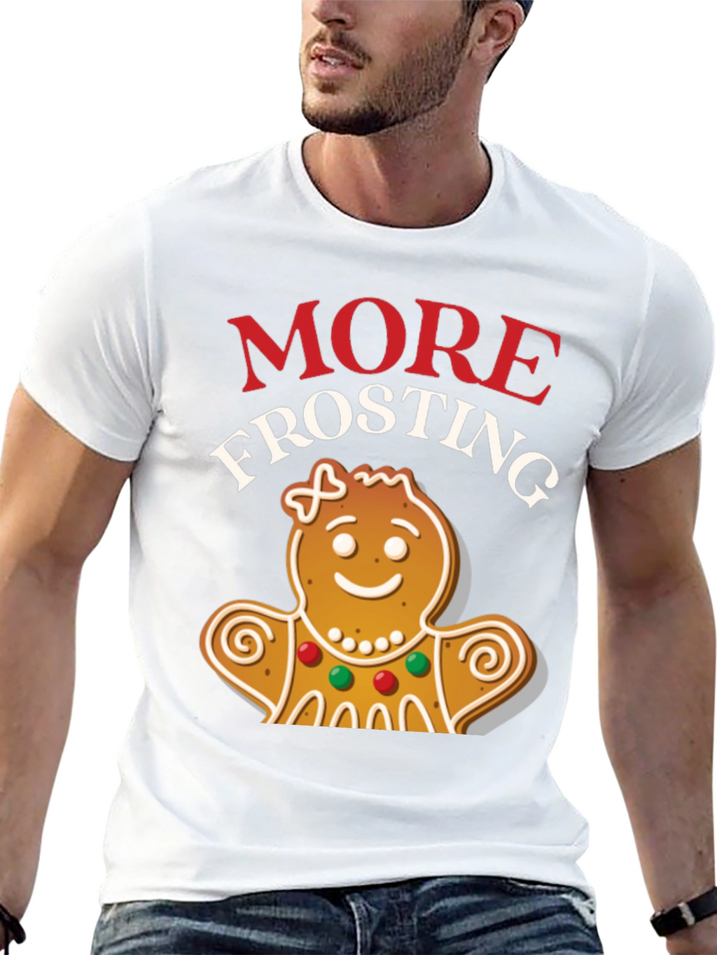 More Frosting Gingerbread Christmas Graphic Tee