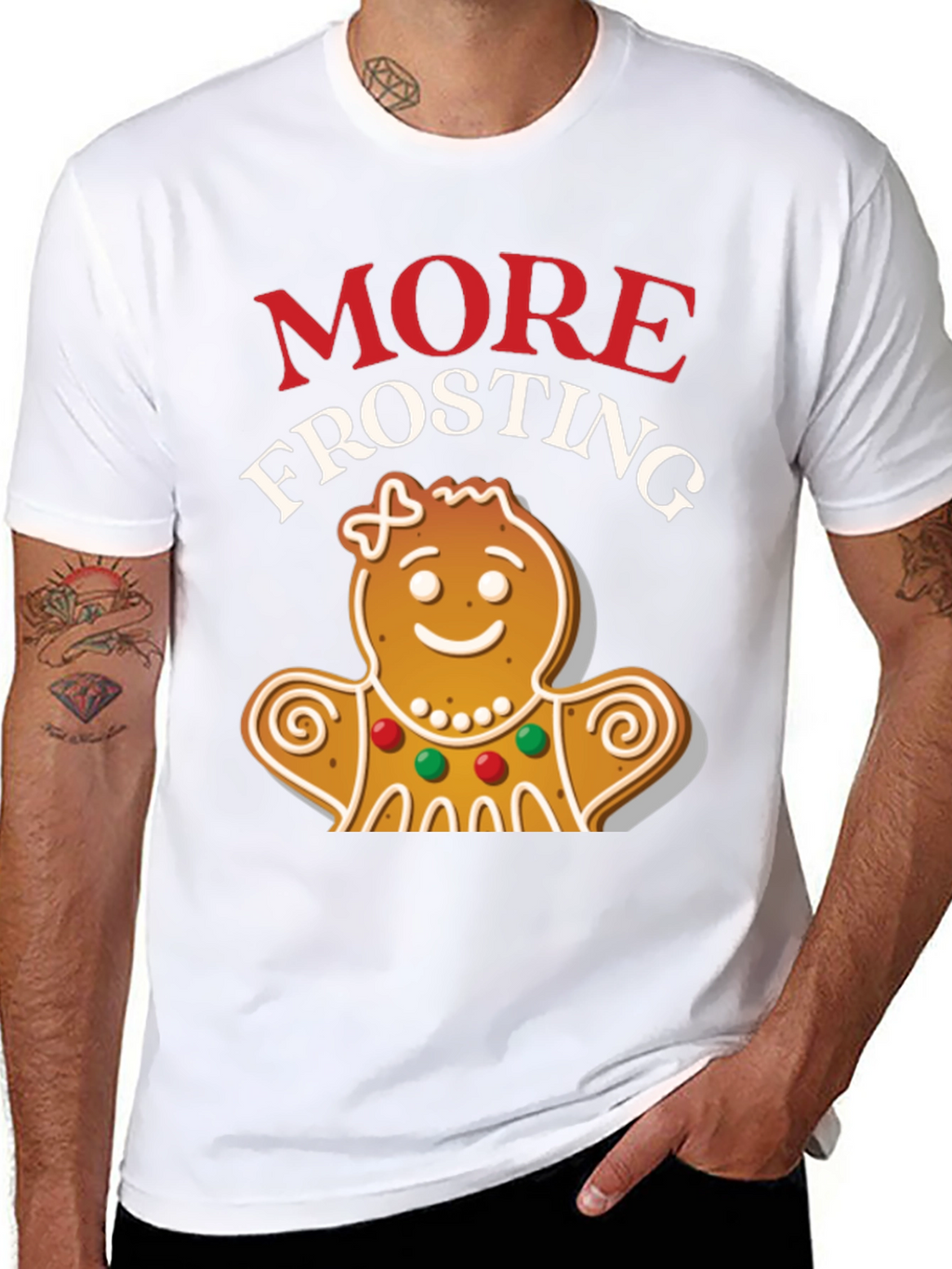 More Frosting Gingerbread Christmas Graphic Tee