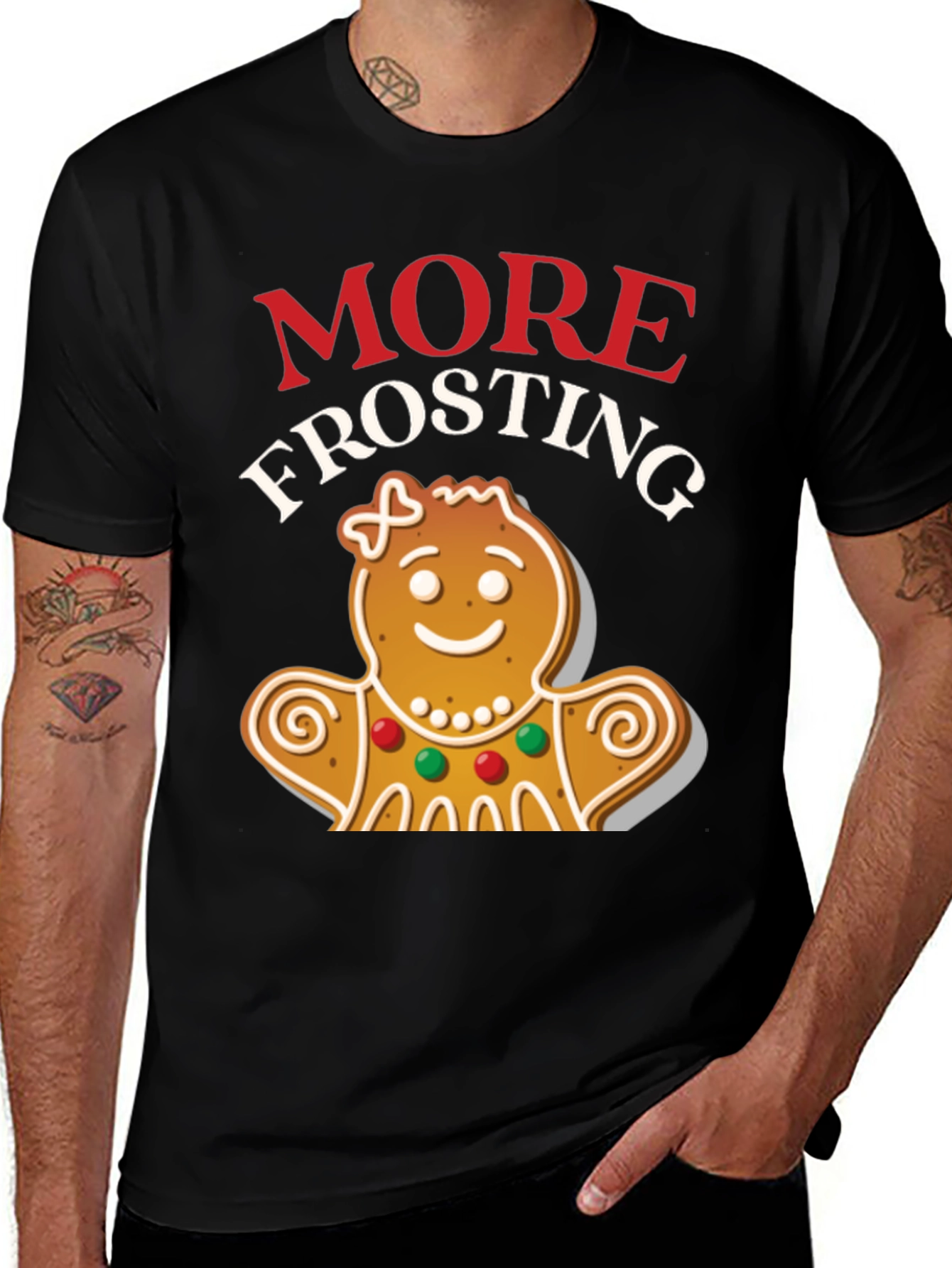 More Frosting Gingerbread Christmas Graphic Tee