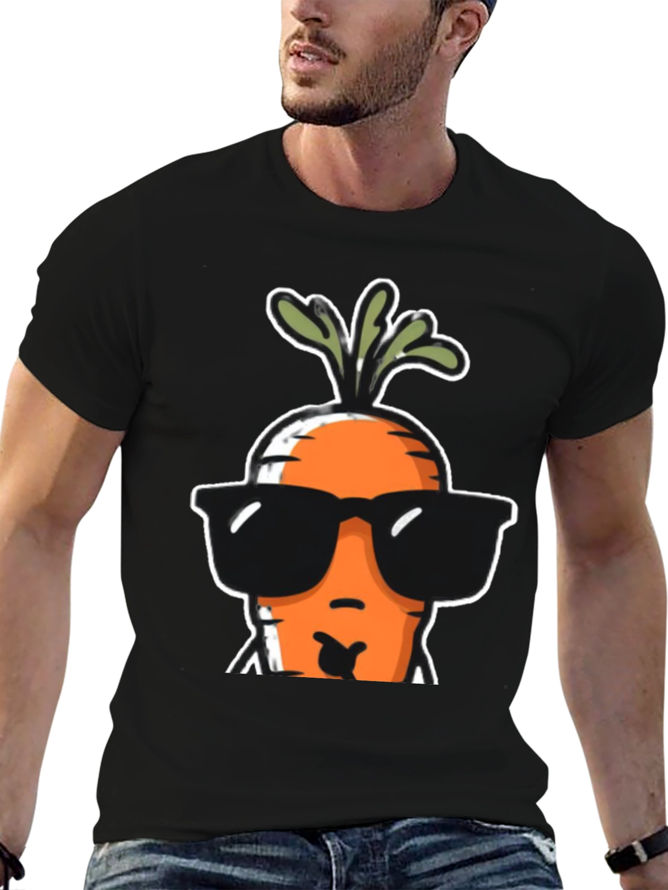 Cool Carrot Graphic Tee - Black