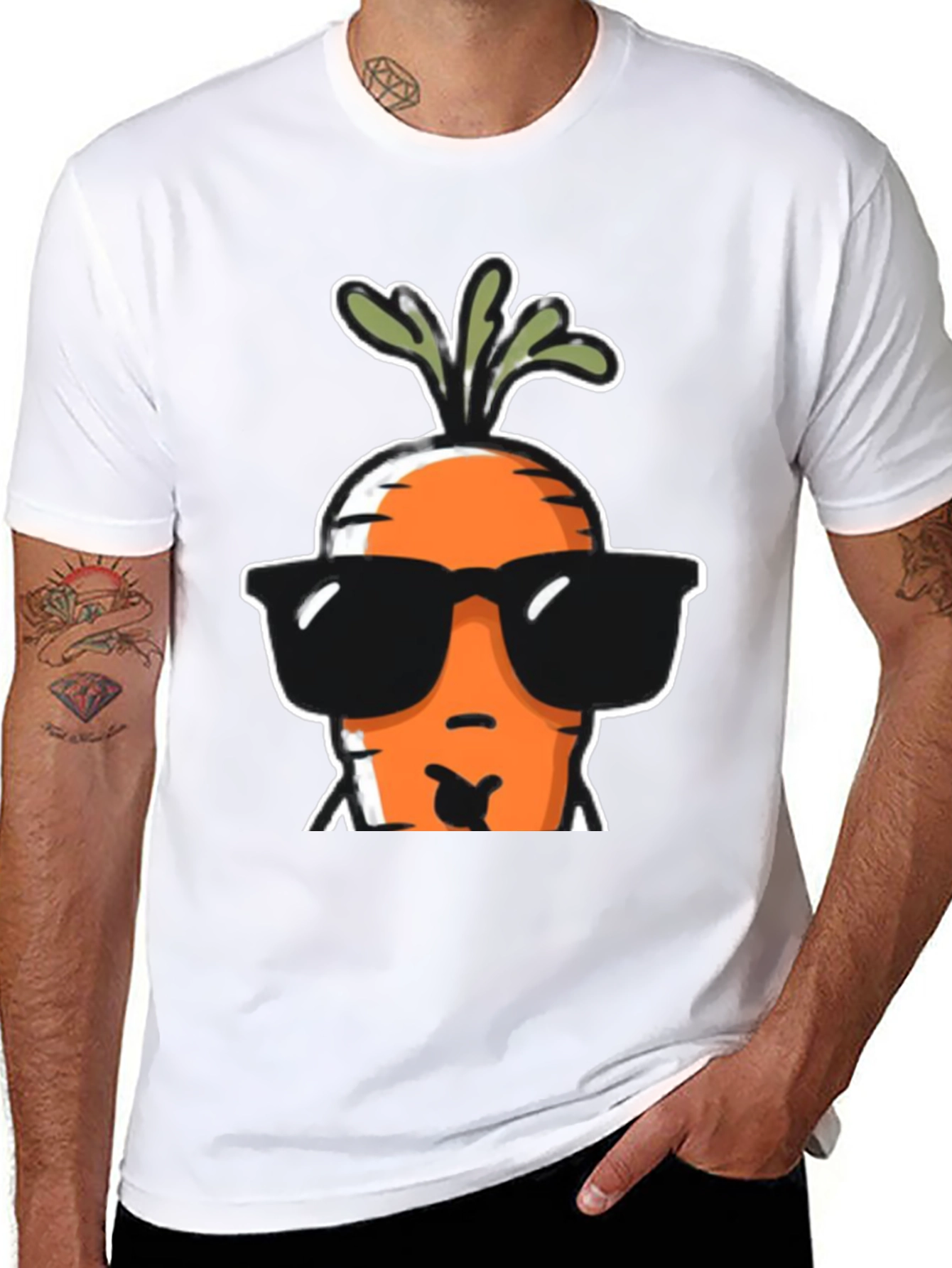 Cool Carrot Graphic Tee - Black