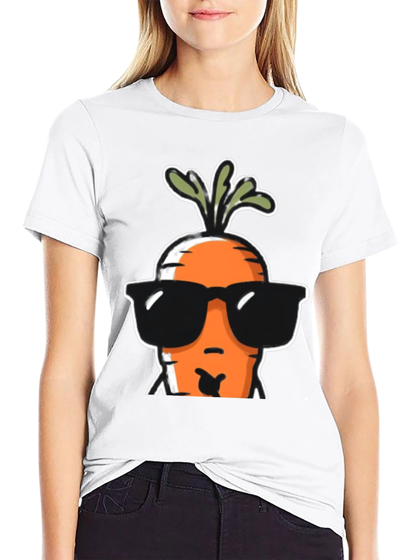 Cool Carrot Graphic Tee - Black