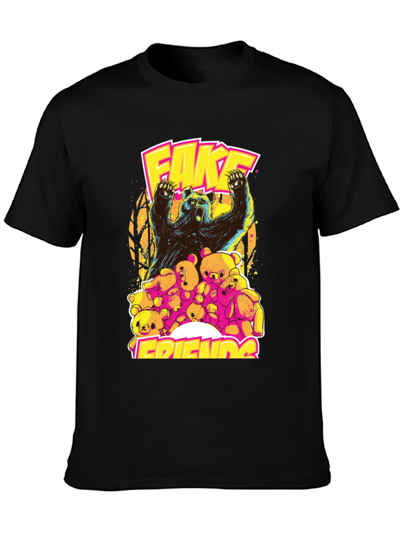 Fake Friends Graphic T-Shirt - Black Cotton Tee