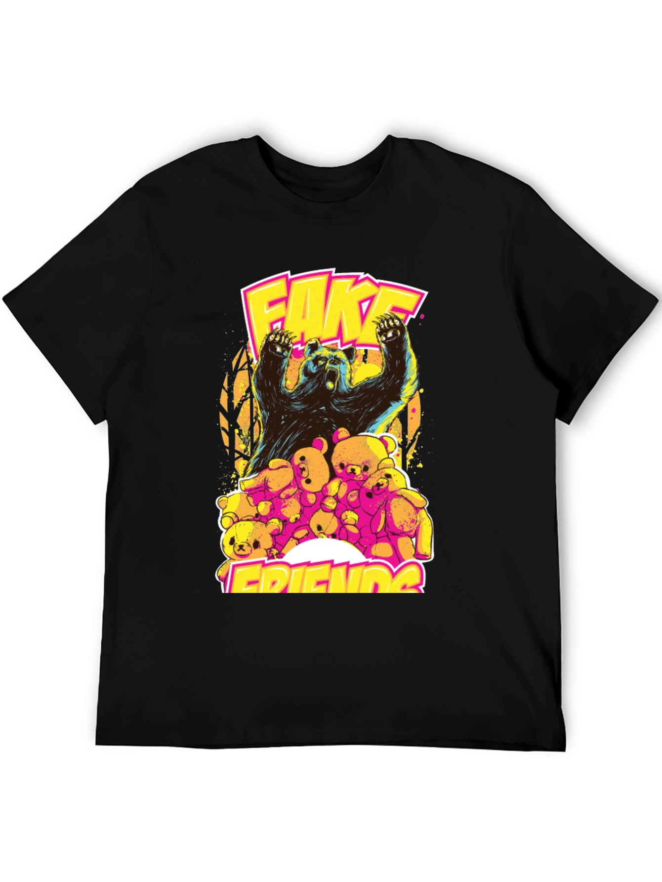 Fake Friends Graphic T-Shirt - Black Cotton Tee