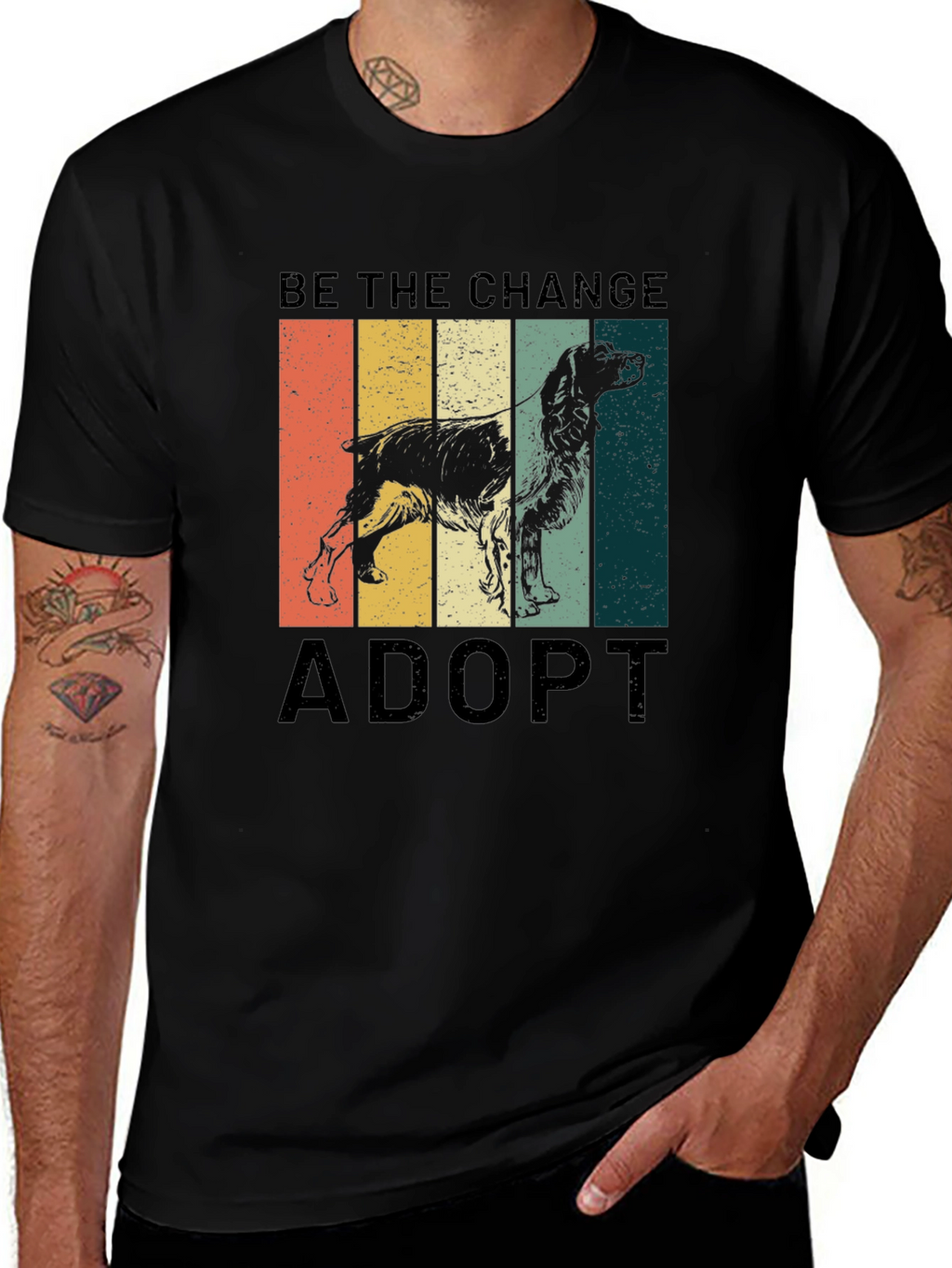Adopt Dog Graphic T-Shirt