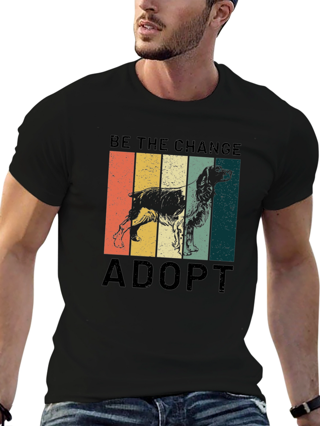 Adopt Dog Graphic T-Shirt