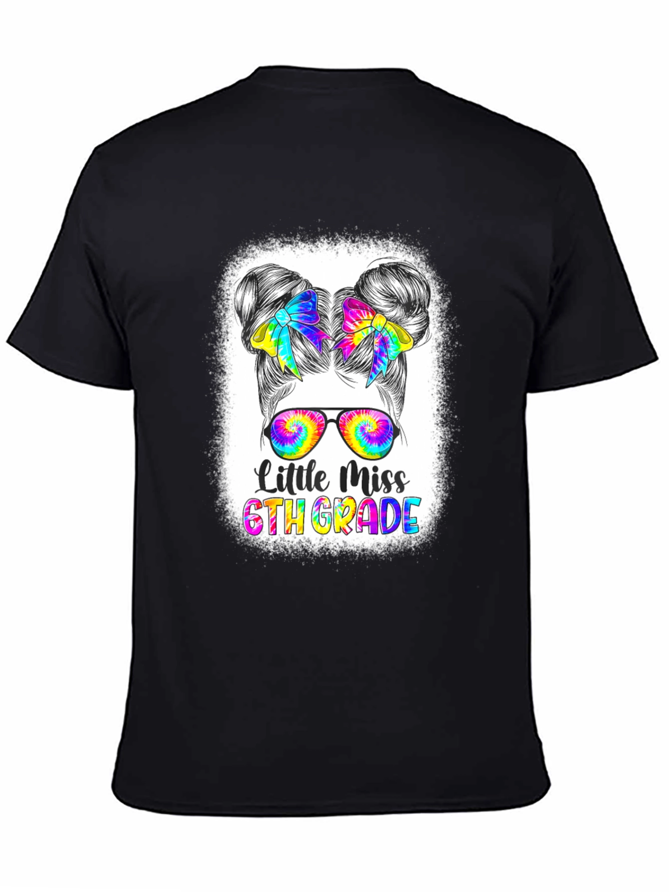 Little Miss 6th Grade Tie Dye T-Shirt