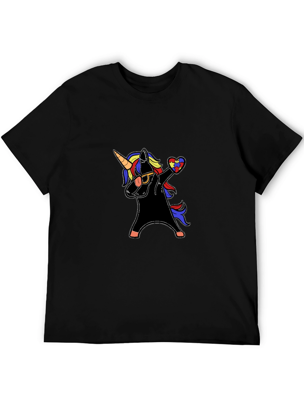Unicorn Autism Awareness Dabbing T-Shirt