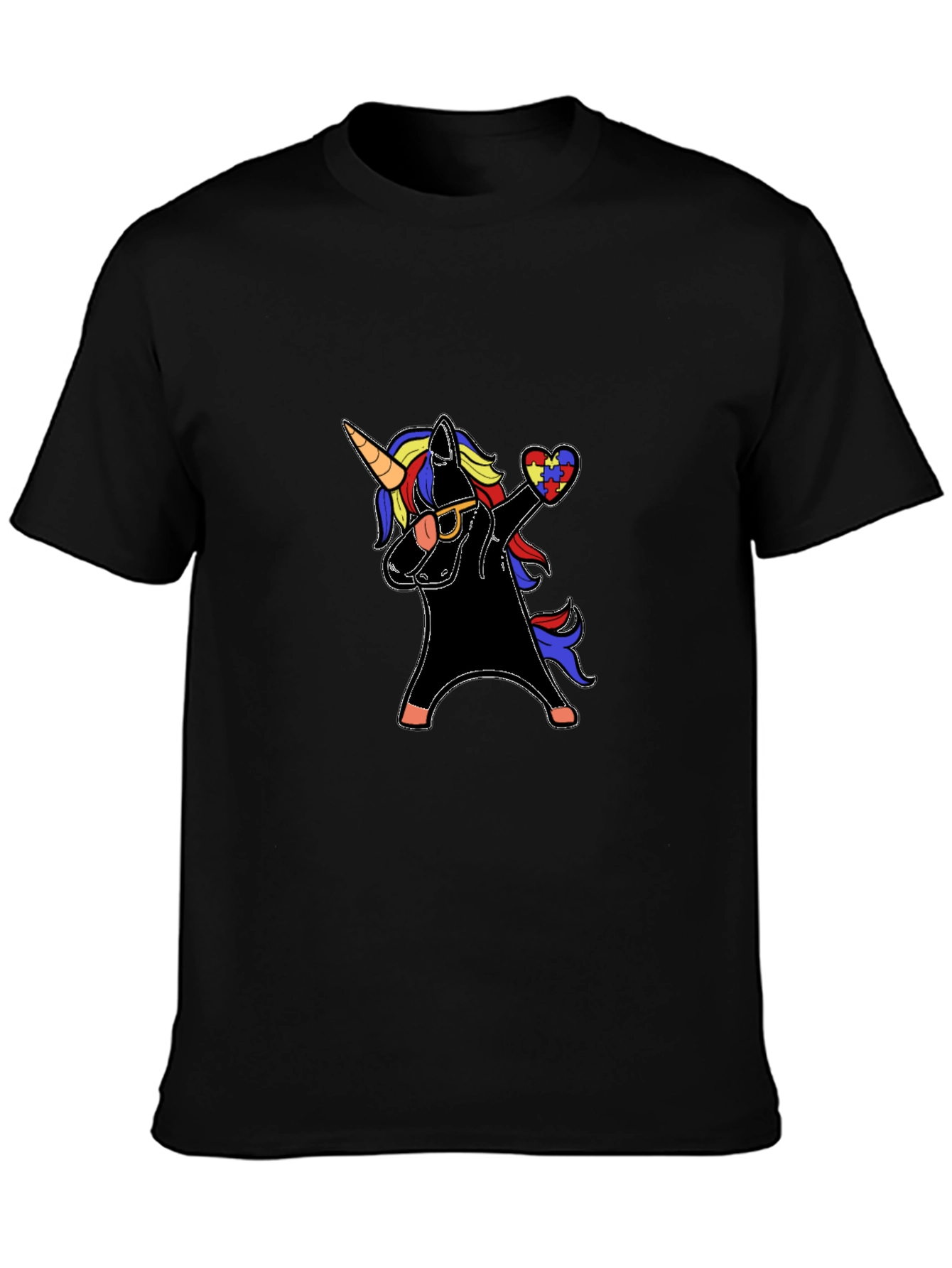 Unicorn Autism Awareness Dabbing T-Shirt
